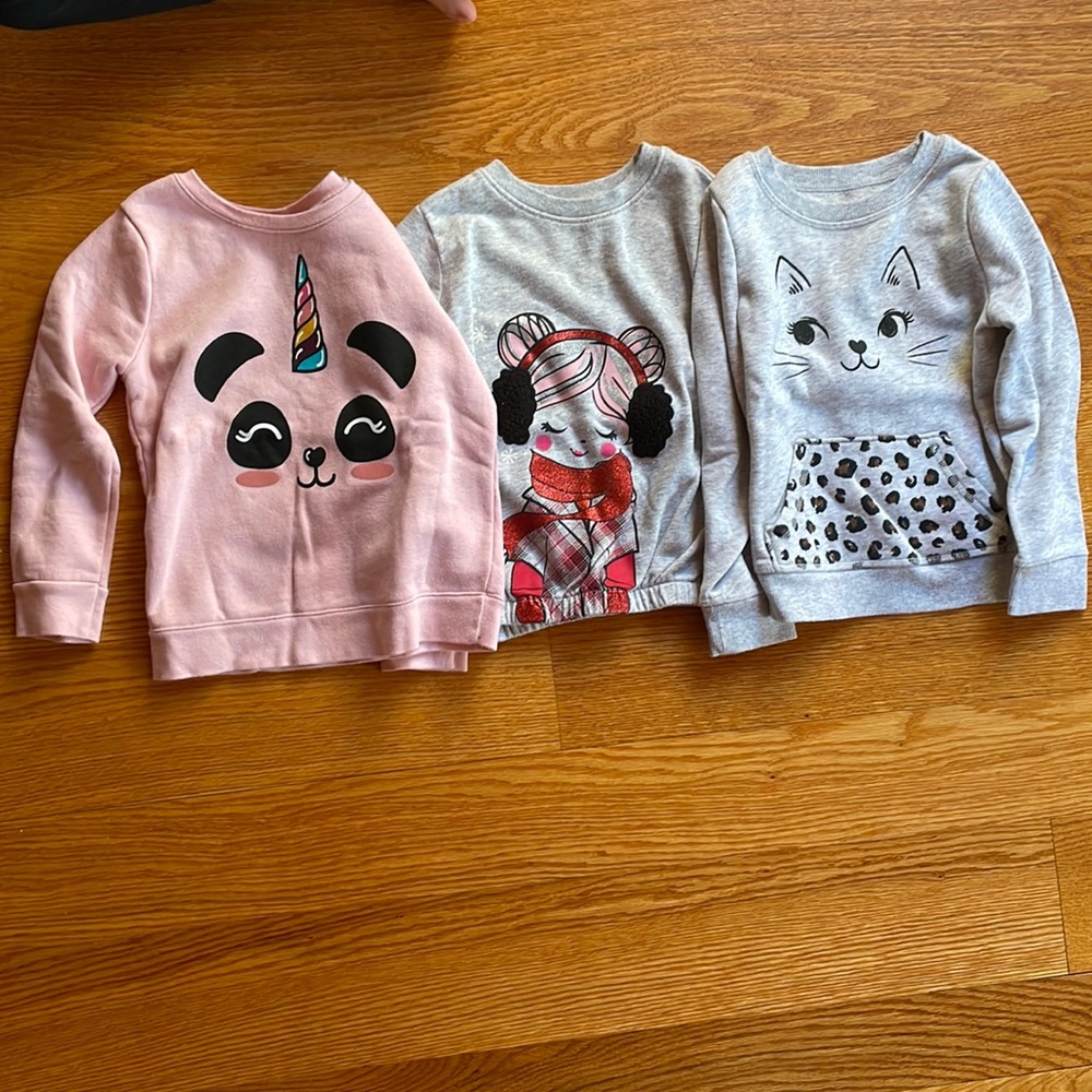 3x 4T toddler sweatshirts